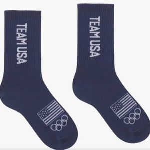 Skims crew socks Team USA limited edition navy blue OS nwt